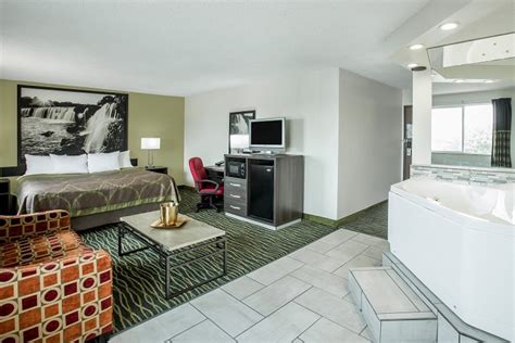 Enjoy free breakfast, free WiFi, and free parking. . Super 8 jacuzzi room